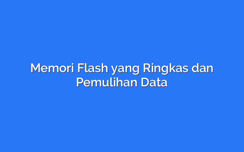 Memori Flash yang Ringkas dan Pemulihan Data