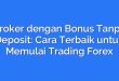 Broker dengan Bonus Tanpa Deposit: Cara Terbaik untuk Memulai Trading Forex