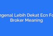 Mengenal Lebih Dekat Ecn Forex Broker Meaning