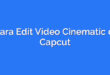 Cara Edit Video Cinematic di Capcut