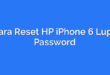 Cara Reset HP iPhone 6 Lupa Password