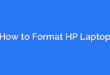 How to Format HP Laptop