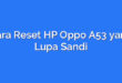 Cara Reset HP Oppo A53 yang Lupa Sandi