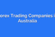 Forex Trading Companies in Australia